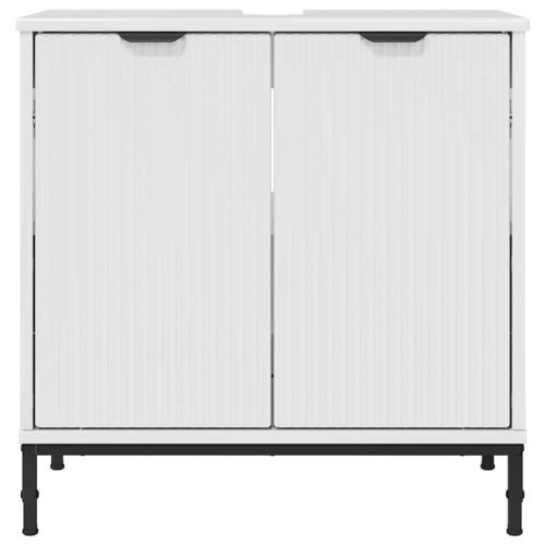  Fürdőszobai mosdószekrény Magasfényű fehér 60.5 x 33.5 x 61 cm