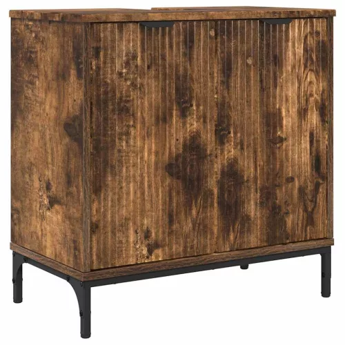  Fürdőszobai mosdószekrény Füstölt tölgy 60.5 x 33.5 x 61 cm