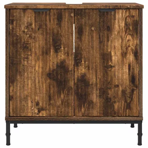  Fürdőszobai mosdószekrény Füstölt tölgy 60.5 x 33.5 x 61 cm