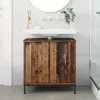 Fürdőszobai mosdószekrény Régi fa 60.5 x 33.5 x 61 cm Faanyag
