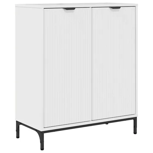  Széf Magasfényű fehér 69.5 x 33 x 82 cm Faanyag