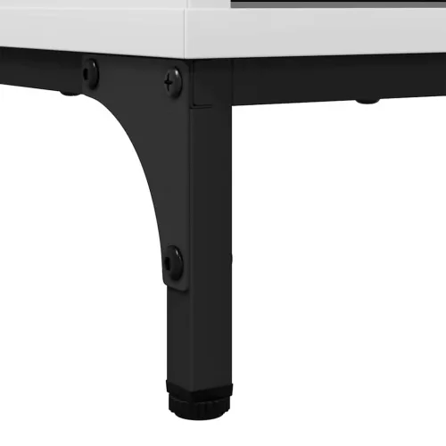  Széf Magasfényű fehér 69.5 x 33 x 82 cm Faanyag