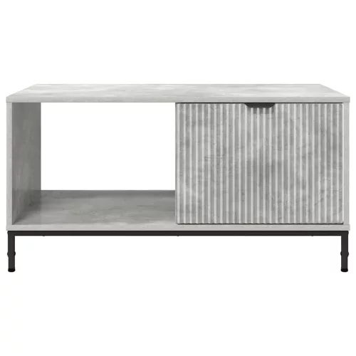  Dohányzóasztal Beton szürke 90 x 49 x 46 cm Faanyag