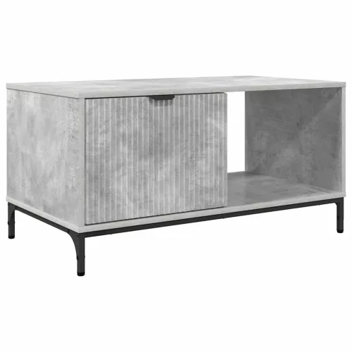  Dohányzóasztal Beton szürke 90 x 49 x 46 cm Faanyag
