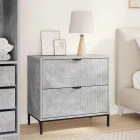    Éjjeli asztal fiókkal Beton szürke 63.5 x 36 x 61 cm Faanyag