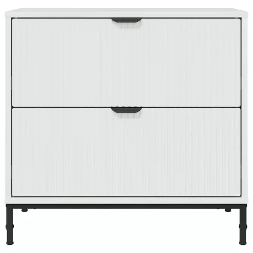  Éjjeli asztal Magasfényű fehér 63.5 x 36 x 61 cm Faanyag