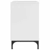  Éjjeli asztal Magasfényű fehér 63.5 x 36 x 61 cm Faanyag