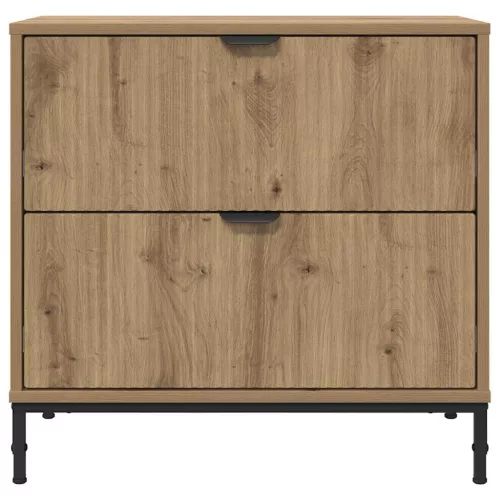  Éjjeli asztal fiókkal kézműves tölgy 63.5 x 36 x 61 cm Faanyag