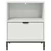  Éjjeliszekrények fiókkal 2 pcs Fehér 49 x 36 x 61 cm Faanyag