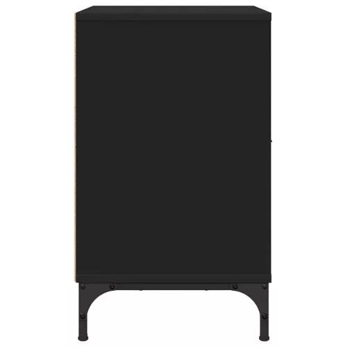  Éjjeliszekrények fiókkal 2 pcs Fekete 49 x 36 x 61 cm Faanyag