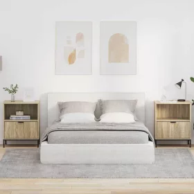    Éjjeliszekrények 2 pcs sonoma tölgy 49 x 36 x 61 cm Faanyag