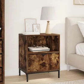    Éjjeli asztal fiókkal Füstölt tölgy 49 x 36 x 61 cm Faanyag