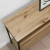  Konzolasztal polcokkal kézműves tölgy 100 x 29 x 75 cm Faanyag