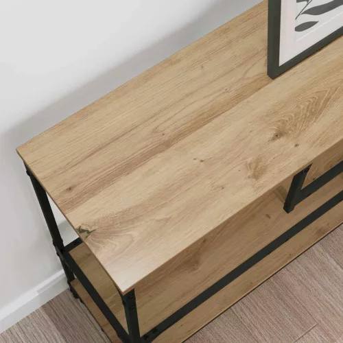  Konzolasztal polcokkal Artisan tölgy 100 x 30 x 75 cm Faanyag