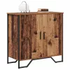  Széf polcokkal tárolóval ajtóval Barna 78 x 35.5 x 74.5 cm Faanyag