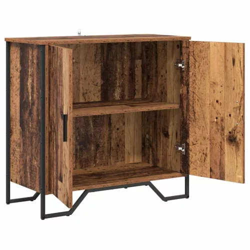  Széf polcokkal tárolóval ajtóval Barna 78 x 35.5 x 74.5 cm Faanyag