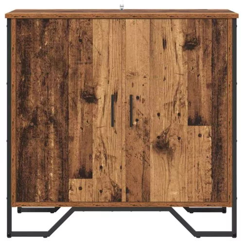  Széf polcokkal tárolóval ajtóval Barna 78 x 35.5 x 74.5 cm Faanyag