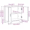  Széf polcokkal tárolóval ajtóval Barna 78 x 35.5 x 74.5 cm Faanyag