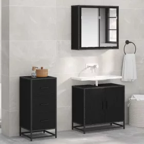  Széf fiókkal Musta tammi 35.5 x 35 x 76 cm Faanyag