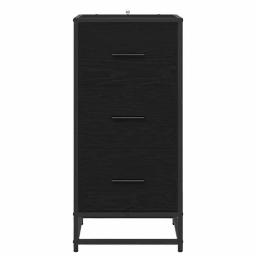  Széf fiókkal Musta tammi 35.5 x 35 x 76 cm Faanyag