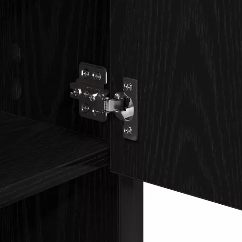  Fürdőszobai tükörszekrény Musta tammi 65 x 20 x 60 cm Faanyag