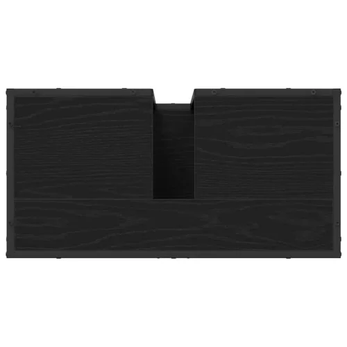  Fürdőszobai mosdószekrény Fekete tölgy 65 x 33 x 60 cm Faanyag