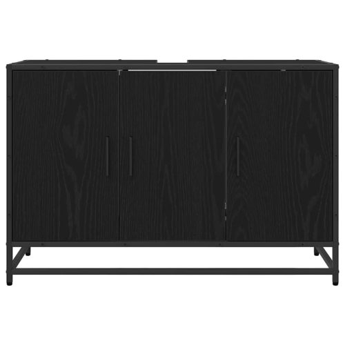  Fürdőszobai mosdószekrény Musta tammi 90 x 33 x 60 cm Faanyag