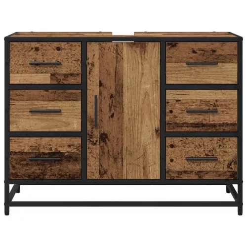  Fürdőszoba Székény fiókkal Öreg fa 80 x 33 x 60 cm Faanyag