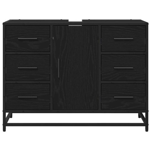  Fürdőszobai mosdószekrény Musta tammi 80 x 33 x 60 cm Faanyag