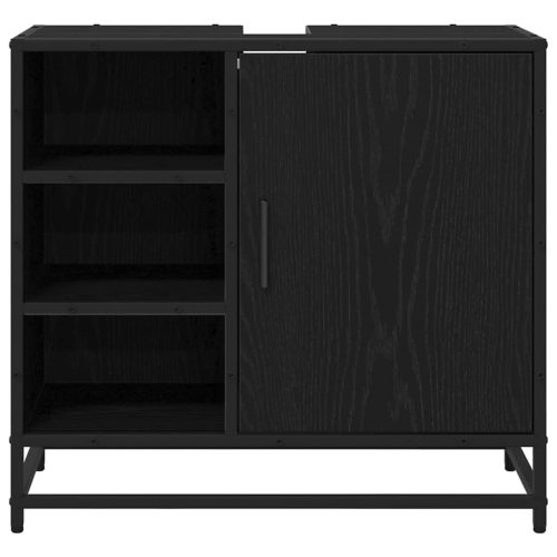  Fürdőszobai mosdószekrény Musta tammi 65 x 33 x 60 cm Faanyag