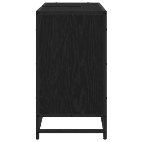  Fürdőszobai mosdószekrény Musta tammi 80 x 33 x 60 cm Faanyag