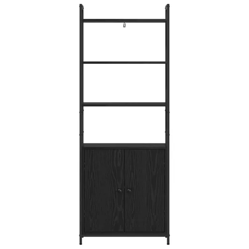  Könyvespolc Fekete tölgy 60 x 24 x 161 cm Faanyag