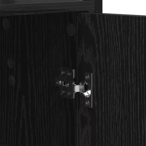  Könyvespolc Fekete tölgy 60 x 24 x 161 cm Faanyag