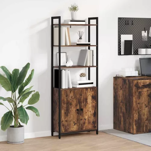  Könyvespolc Füstölt tölgy 60 x 24 x 161 cm Faanyag