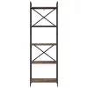  Könyvespolc Füstölt tölgy 56 x 34 x 171 cm Faanyag