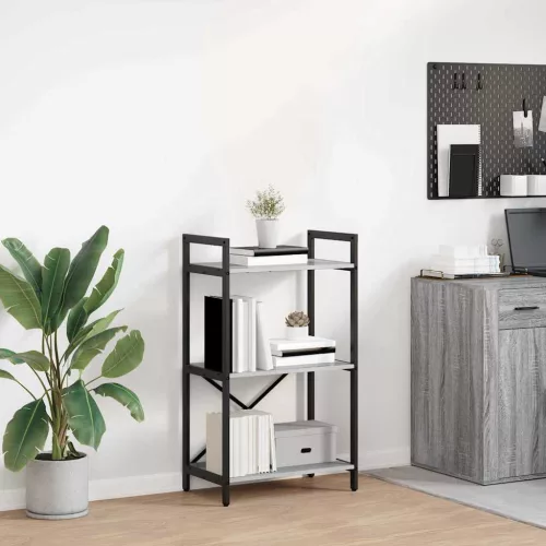  Könyvespolc Szürke Sonoma 56 x 34 x 96 cm Faanyag