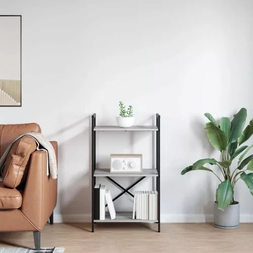  Könyvespolc Szürke Sonoma 56 x 34 x 96 cm Faanyag