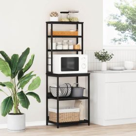  Konyhai polc Fekete tölgy 60 x 40 x 168 cm Faanyag