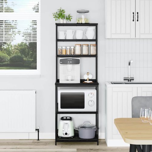  Konyhai polc Fekete tölgy 60 x 40 x 168 cm Faanyag