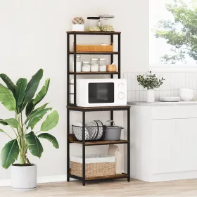  Konyhai polc Füstölt tölgy 60 x 40 x 168 cm Faanyag