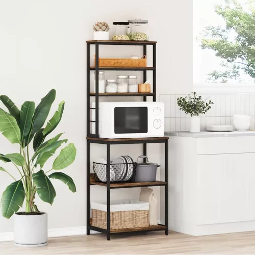  Konyhai polc Füstölt tölgy 60 x 40 x 168 cm Faanyag