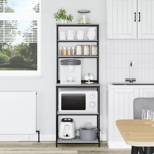  Konyhai polc Szürke Sonoma 60 x 40 x 168 cm Faanyag