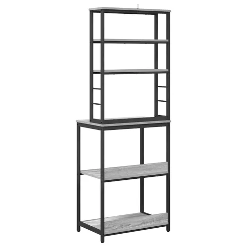  Konyhai polc Szürke Sonoma 60 x 40 x 168 cm Faanyag