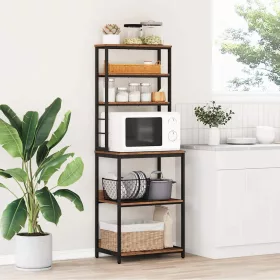  Konyhai polc Öreg fa 60 x 40 x 168 cm Faanyag