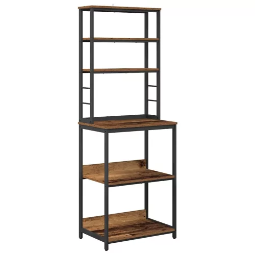  Konyhai polc Öreg fa 60 x 40 x 168 cm Faanyag