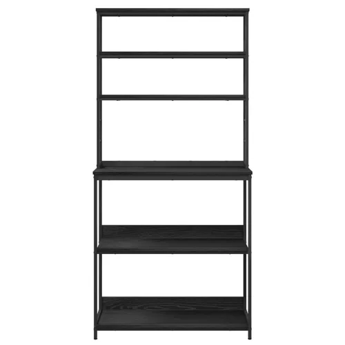  Konyhai polc Fekete tölgy 80 x 40 x 168 cm Faanyag