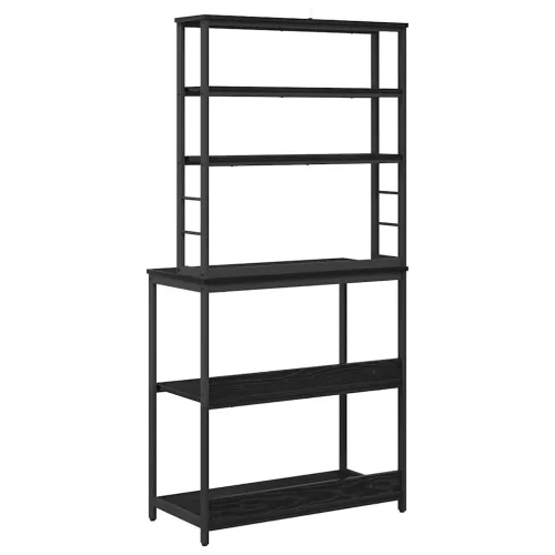  Konyhai polc Fekete tölgy 80 x 40 x 168 cm Faanyag