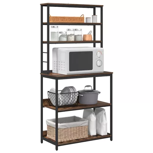  Konyhai polc Füstölt tölgy 80 x 40 x 168 cm Faanyag