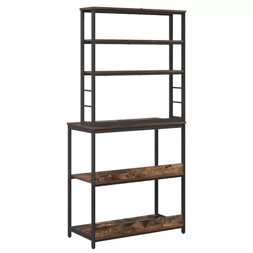  Konyhai polc Füstölt tölgy 80 x 40 x 168 cm Faanyag