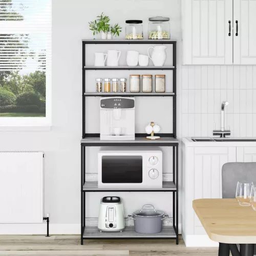  Konyhai polc Szürke Sonoma 80 x 40 x 168 cm Faanyag